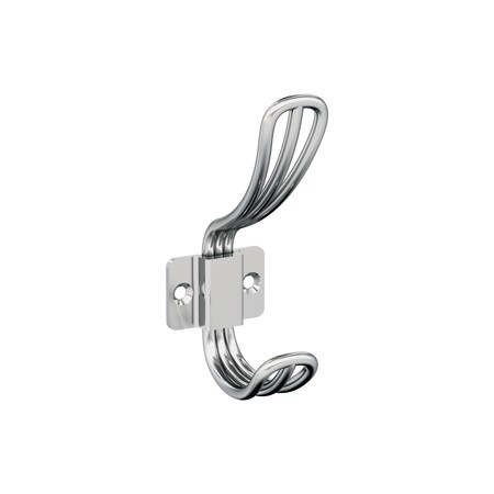 Amerock Vinland Transitional Double Prong Polished Chrome Wall Hook H3700626